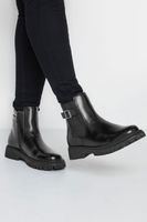 botines negros con suela gruesa en diferentes anchos