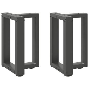 Patas Para Mesa De Centro En Forma De T (2 Unidades), Antracita, 38 X 25 X (42-43) Cm, Acero Vidaxl