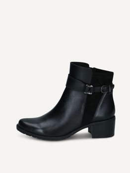 CAPRICE Bootie, black, made of Leather and synthetic with Block heel, Size 36