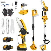 motosierra electrica telescopica de 6 pulgadas con brazo telescopico motosierra inalambrica 2 en 1 mini sierra electrica con brazo telescopico modos doble altobajo equipada con bateria de iones