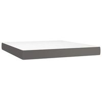 colchon matrimonial  colchon de cama  colchao de muelles ensacados cuero sintetico gris 180x200x20 cm
