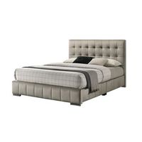 cama de matrimonio pasty 135cm beige con colchon viscoelastico de 23 cm