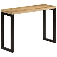 mesa consola madera maciza de mango rugosa 110x35x76 cm vidaxl