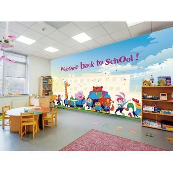 Fotomural Vinilo Infantil Vuelta A La Escuela 400 X 300 Cm