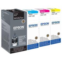 original multipack epson ecotank et-3600 printer ink cartridges 4 pack -c13t774140