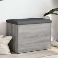 banco con almacenaje  banco de almacenamiento madera ingenieria gris sonoma 62x42x45 cm cfw63007