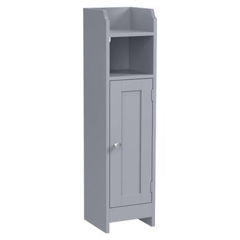 Armario De Baño Estrecho De 3 Compartimentos - Gris Místico Resistente