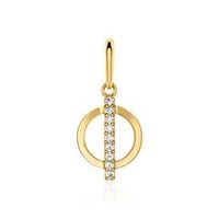 colgante de mujer en oro 9 quilates con circonita