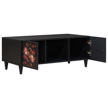 Mesa De Café | Mesa De Centro Multicolor 100 X 54 X 40 Cm Madera De Mango Maciza