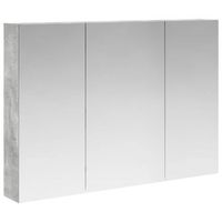 armario con espejo de bano  mueble de bano gris concreto 100 x 145 x 70 cm