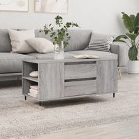 mesa de centromesa auxiliarmesa de cafe madera de ingenieria gris sonoma 102x445x50 cm cfw774310