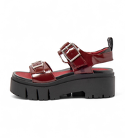 art para mujer 120411167003008 sandalias de piel 2041 leeds burdeos 42 rojo 5 a 8cm hebilla casual