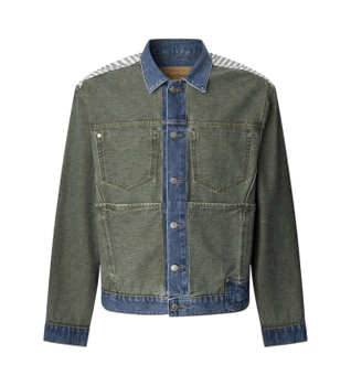 Pepe Jeans para hombre. PM403155 Cazadora reversible W11 azul, verde (XXL), Casual, Algodón, Denim, Sostenible