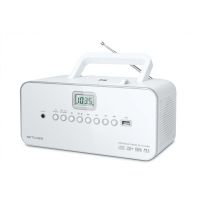 radio cd muse m-28rdw 3w rms usb aux mp3 blanco con pantalla lcd y antena telescopica
