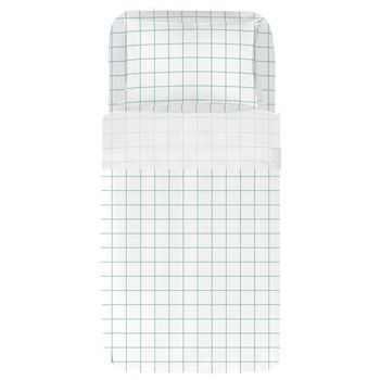 Juego Sábanas Estampadas Cuadro Verde -  Cama150 (45x170 / 1 Funda De