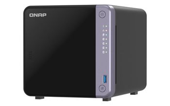 NAS Torre QNAP 4GB DDR4 Alpine AL-524 4 Bahías 10GbE TS-432X-4G, óptimo para backup seguro y contenedores
