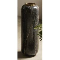 jarron imit marmol negro y beige 72 cms 25dx72 cms