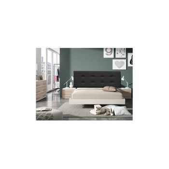 Cabecero Cama Polipiel Tapizado Moderno Texas Big 180 Negro