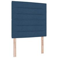 cama tapizada 193x90x128 cm poliester - azul