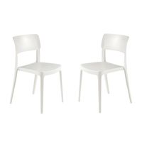 juego de 4 sillas de polipropileno blanco cm 50x51 81h