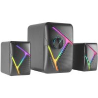 mars gaming ms-h21 altavoces gaming rgb 21 y subwoofer 35w negro
