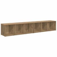 conjunto de mueble de tv 2 uds  mueble de salon  gabinete de tv roble artesanal 37 x 35 x 107cm