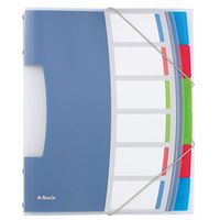 esselte vivida carpeta transparente de clasificacion con 6 separadores