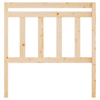 Cabecero Cama Mueble De Dormitorio De Cama Madera Maciza De Pino 106 X 4 X 100 Cm Marrón M02_0004916