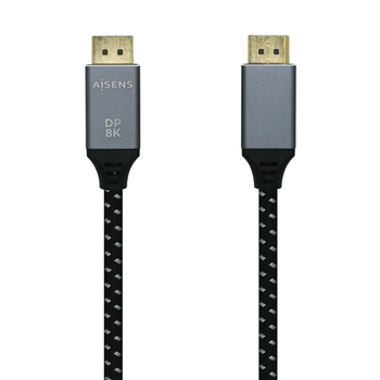 Aisens Cable Displayport V1.4 8k 60hz macho a macho 1.5m gris negro