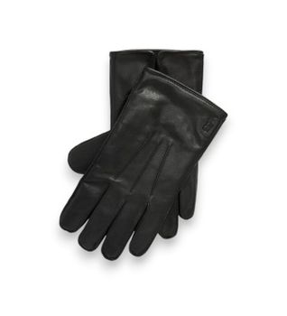Polo Ralph Lauren para hombre. 449959451001 Guantes de piel para pantalla táctil negro (M), Casual, Clásico