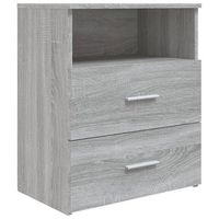 mesita de noche  mesa auxiliar  mesilla gris sonoma 50x32x60 cm