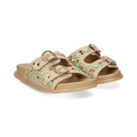 alma en pena sandalias planas mujer - beige talla 37