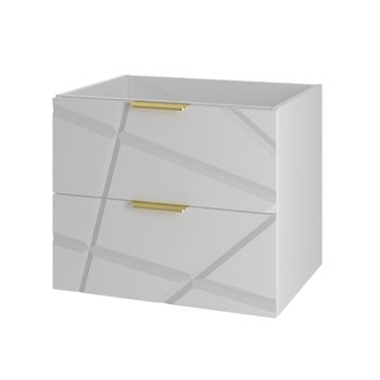 Mueble bajo lavabo 60cm paneles de melamina y mdf blanco