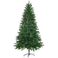 arbol de navidad artificial hojas realistas verde 150 cm vidaxl