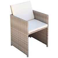 pack 2 uds sillas de jardin  silla de exterior  sillon con cojines ratan sintetico beige