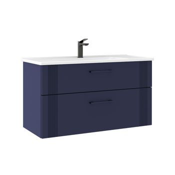 Mueble Para Lavabo  - 100 X 45 X 55 Cm - Azul Marino Mate