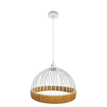 FABRILAMP Lámpara de techo colgante Gaston 1xe27 Blanco/natural 30d