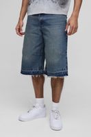 pantalon deportivo largo vaquero vintage con lavado a la piedra azul