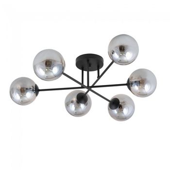 Plafón de techo nicolo grafito (6 luces)