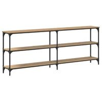 mesa consola con estante roble artisan 200 x 29 x 75 cm