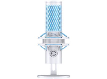 Micrófono - HYPERX QuadCast 2, USB, Sensor para silenciar, Indicadores LED, Blanco