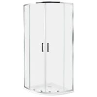 cabina de ducha vidrio templado puerta doble corredera plateado 80 x 80 x 185 cm jukatan