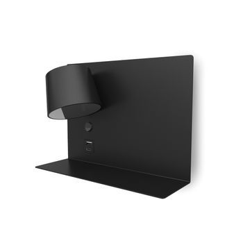 Exo Lighting - Aplique De Pared Lector Serene  Usb Right Led Smd 6w Cri80 3000k  Negro