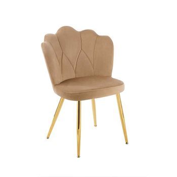Silla Olyra Golden Terciopelo - Champán