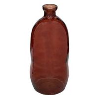 jarron botella uly de vidrio reciclado h73cm ambar
