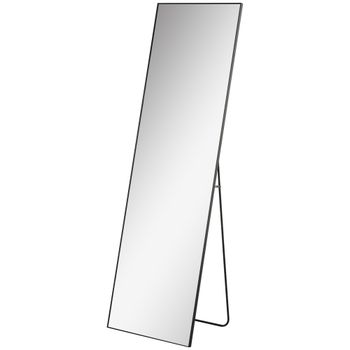 HOMCOM Espejo grande de pie, espejo de pared, espejo de cuerpo entero, 161,5 cm, plateado