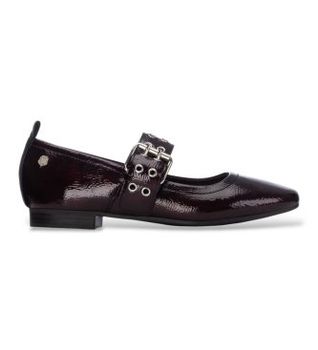 Carmela para mujer. 16414401-BURDEOS Bailarinas de Piel 164144 granate (41), Plano, Hebilla, Casual, Clásico, Charol
