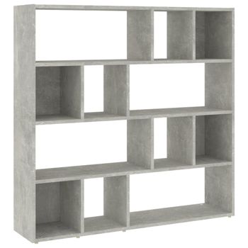 Estantería/divisor de espacios madera gris hormigón 105x24x102 cm