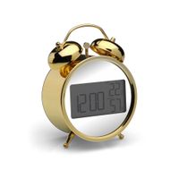 reloj  en plastico dorado