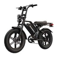 bicicleta electrica todoterreno aonpo v20 52v 15ah fat bike negra